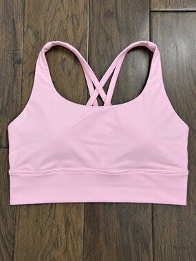 Lululemon NWT Energy Longline Bra *Medium Support, B–D Cups Meadowsweet Pink